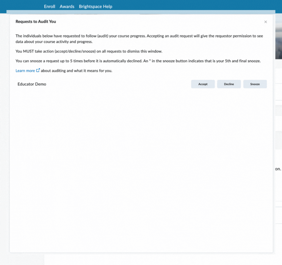 GIF showing request by email