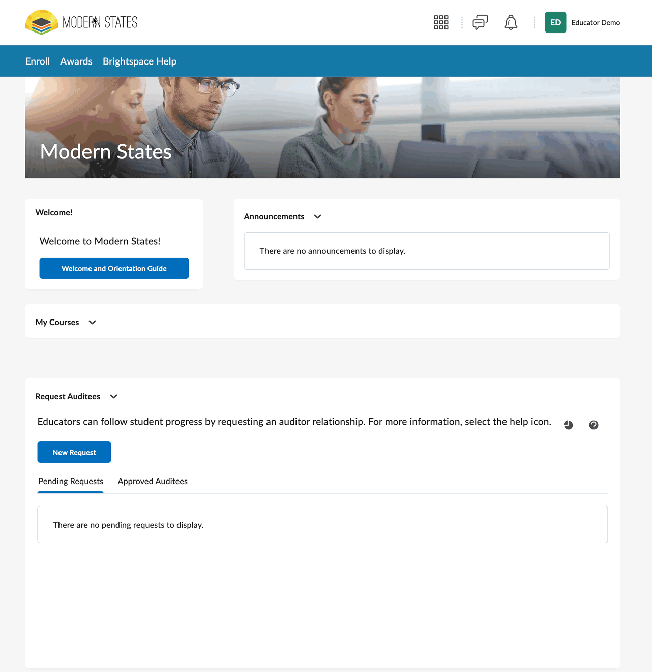 GIF showing request by email
